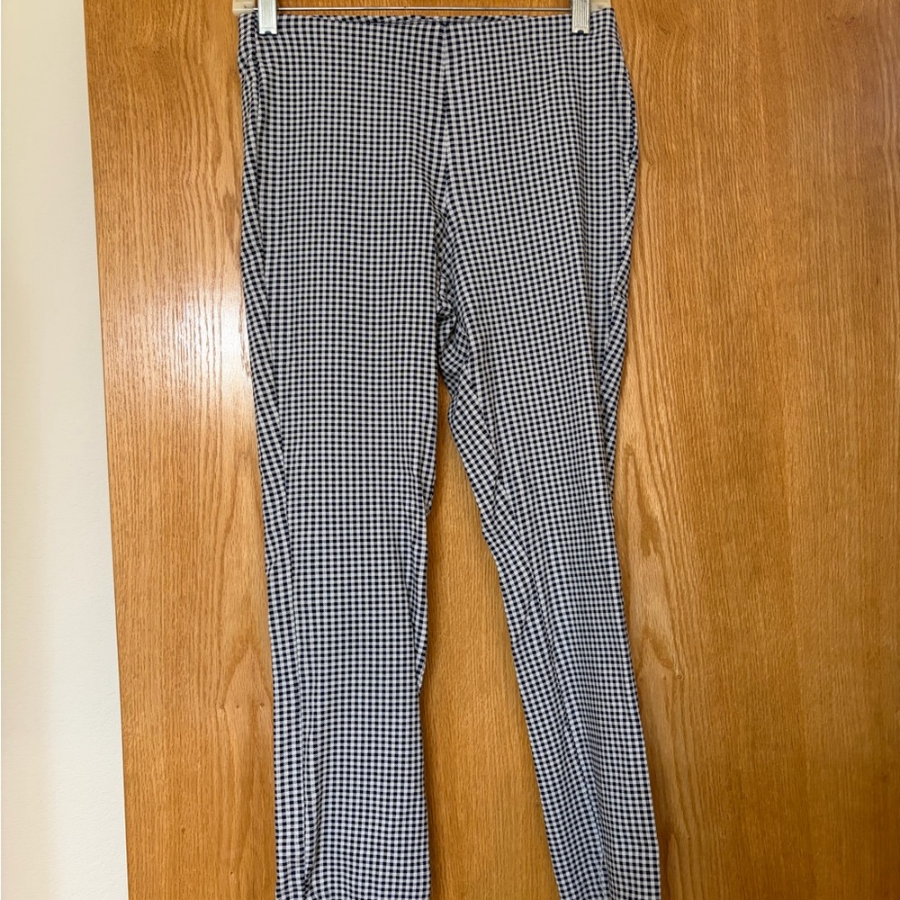 Michael Kors Black and White Gingham Chinos